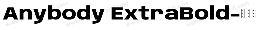 Anybody ExtraBold字体转换